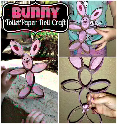 DIY: Toilet Paper Roll Bunny Rabbit Craft For Kids