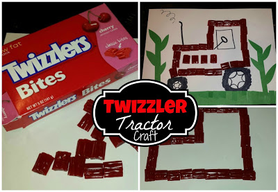 DIY: Make a Tractor out of Twizzler Bites (Cheap Kid’s Craft)