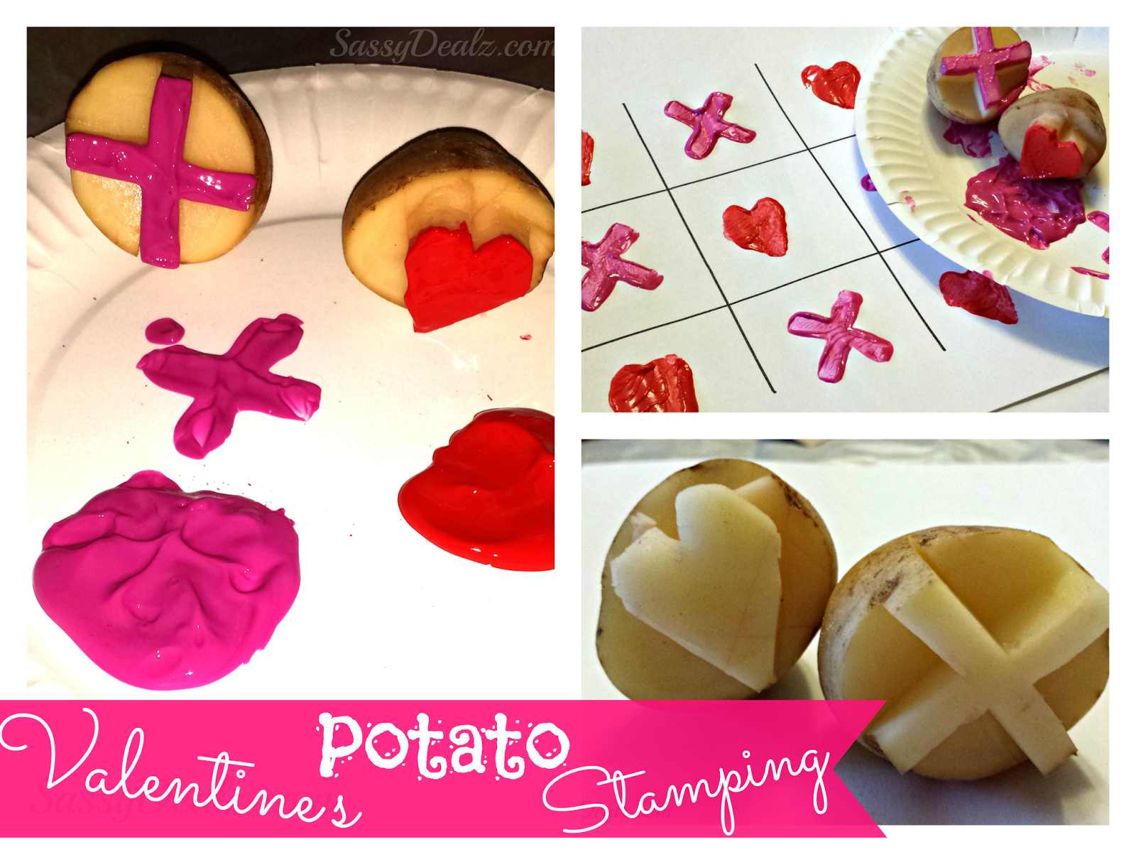 DIY Potato Stamping Craft For Kids (Valentine’s Day Idea)