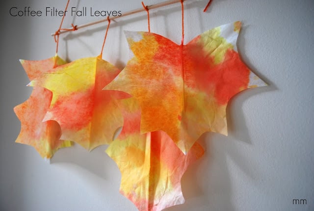 coffee-filter-leaf-craft-for-kids