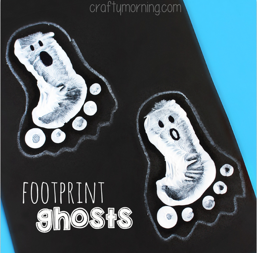 Footprint Ghost Craft for Kids