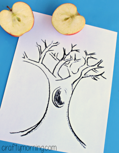 Apple Stamping Tree Craft for Kids to Make - Crafty Morning