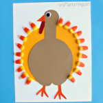 Candy Corn Turkey Craft for Thanksgiving