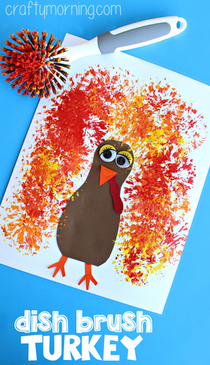 dish-brush-turkey-craft-for-thanksgiving