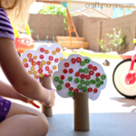Toilet Paper Roll Fall Tree Craft Using Fruit Loops