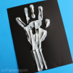 Easy Q-Tip Handprint Skeleton Craft