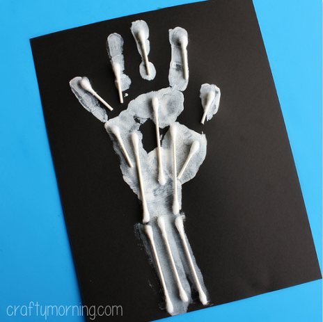handprint-skeleton-q-tip-craft-for-kids-