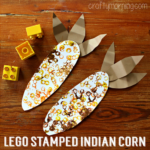 Lego Stamped Indian Corn Craft for Kids