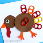 Pop Can Tab Turkey Craft for Thanksgiving