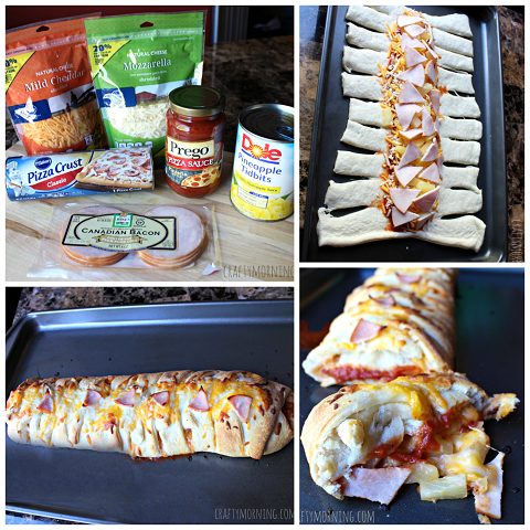 Hawaiian Pizza Braid Recipe (Pineapple & Canadian Bacon)