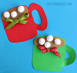 Pom Pom Hot Cocoa Mug Craft for Kids - Crafty Morning