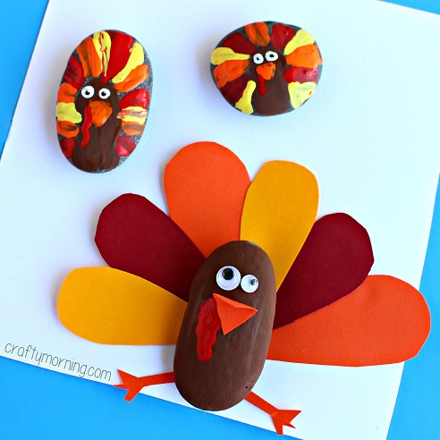 Decorate Rocks as Turkeys! (Thanksgiving Kids Craft)