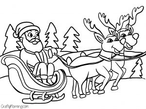 dasher santas reindeer coloring pages - photo #38