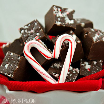 Peppermint Candy Cane Fudge Recipe