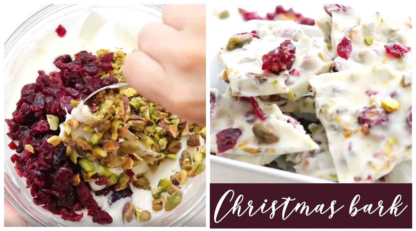Christmas Bark Recipe (Pistachios and Cranberries)