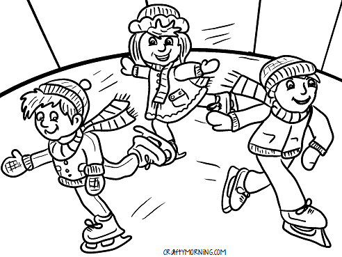 ice skating coloring pages to print - photo #10