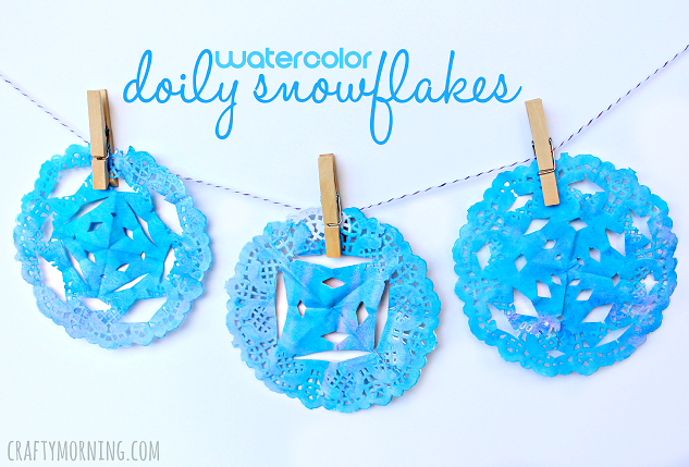 watercolor-doily-snowflake-craft-for-kids-