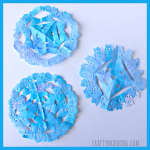Watercolor Doily Snowflakes (Kids Craft)