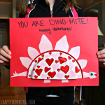 Mini Paper Plate Dinosaur Valentine Craft
