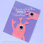 Alien Valentine Card "You're out of this World"