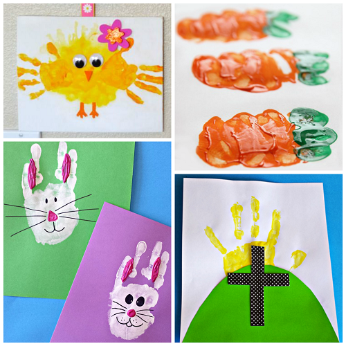 Easter Handprint and Fingerprint Crafts for Kids