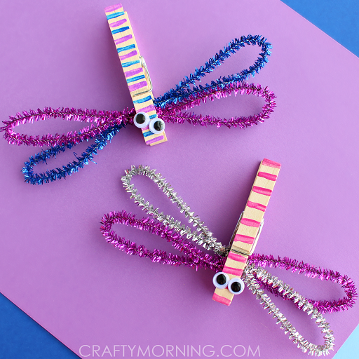 How to Make Clothespin Dragonflies (Kids Craft)