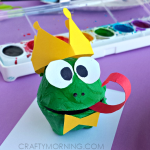 Egg Carton Frog Prince Craft for Kids