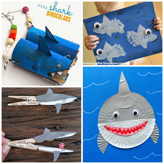 Non-Scary Shark Crafts for Kids to Create