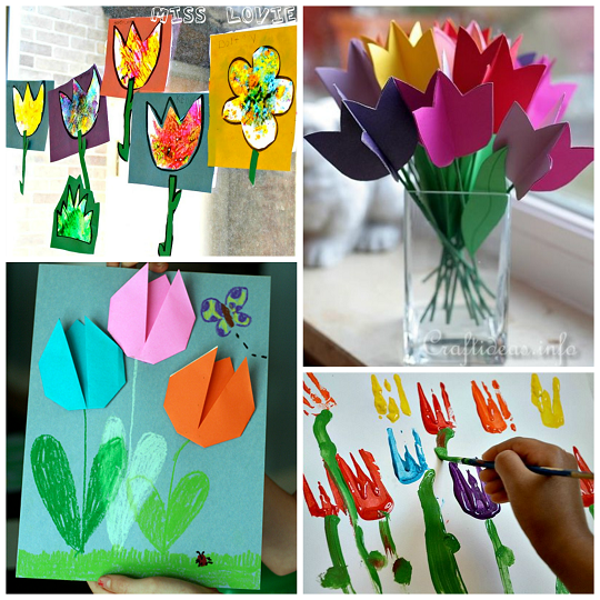 Beautiful Tulip Crafts that Kids Can Make