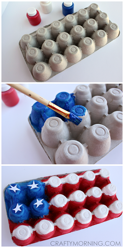 egg-carton-american-flag-4th-of-july-craft-for-kids under title fourth of July crafts for seniors