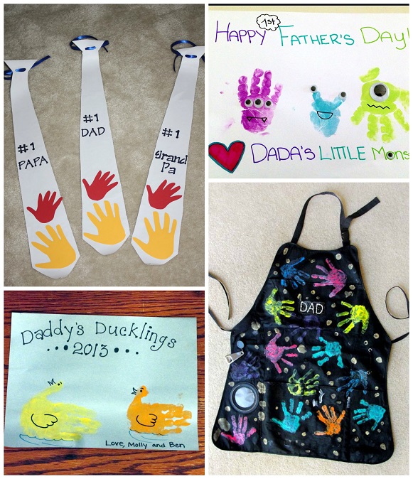baby handprint gifts for dad