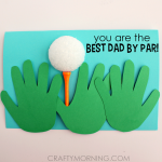 Handprint Golfer Father's Day Card for Kids to Make