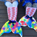 Colorful Cardboard Mermaid Sock Tails
