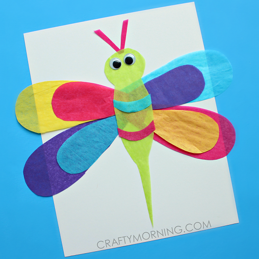 tissue-paper-dragonfly-craft-for-kids