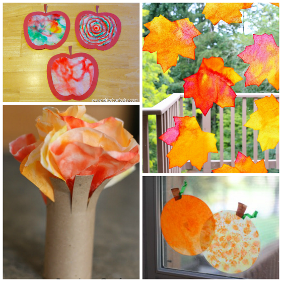 Fall/Halloween Coffee Filter Crafts for Kids
