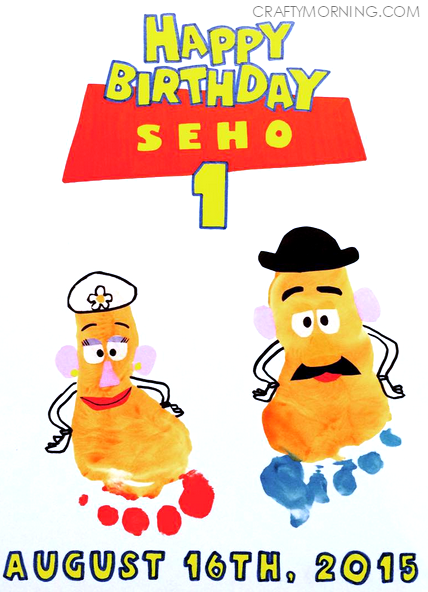 footprint potato head craft footprint-potato-head-kids-craft-birthday-invitation