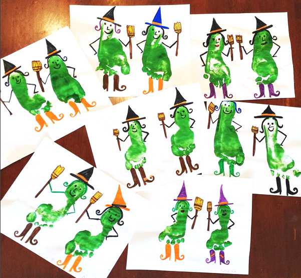 Footprint Witch Craft for Halloween