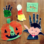 Adorable Handprint/Footprint Halloween Crafts