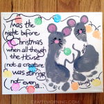 Night Before Christmas Footprint Mouse Canvas