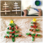 Noodle Popsicle Stick Christmas Tree Craft