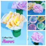 Coffee Filter Flowers in a Cardboard Tube Craft