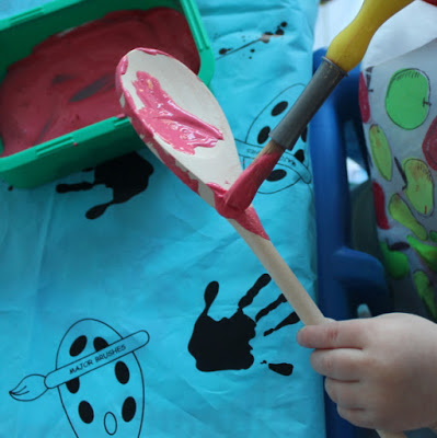 wooden spoon love bug craft - painting spoon