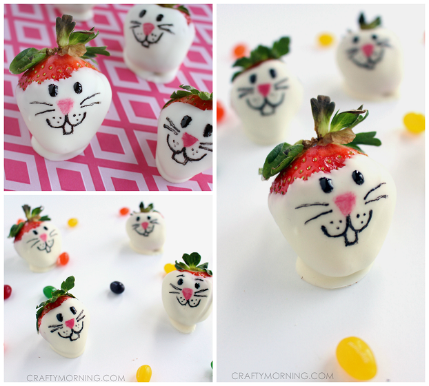 White Chocolate Strawberry Bunnies