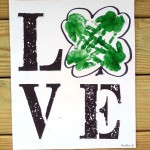 Handprint Shamrock St. Patrick's Day Canvas