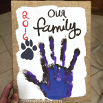 Family Handprint Canvas (With Paw Print)
