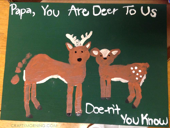 Footprint Deer Canvas for Father’s Day