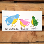Grandma's "Tweet" Hearts - Kids Footprint Canvas