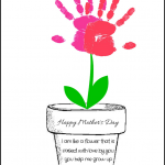 Printable Poem Flower Pot for Mother's Day