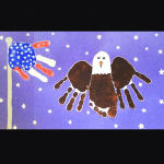 Handprint American Flag & Bald Eagle Craft