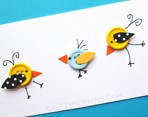 Cute Little Button Birds